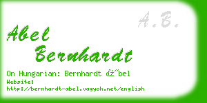 abel bernhardt business card